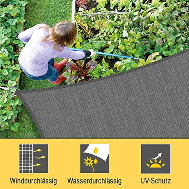 Sol Royal Sonnensegel SolVision HS9, HDPE rechteckig 200x200cm – Bild 3