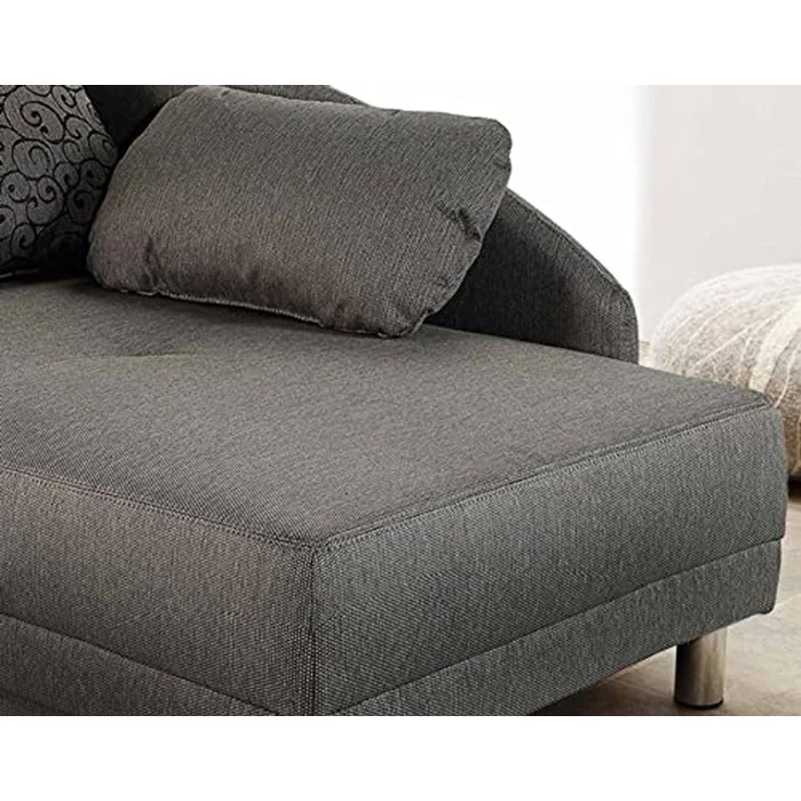 Récamiere-Schlafsofa Federkern Couch Liege Gästebett mit Bettkasten in Grau – Bild 7