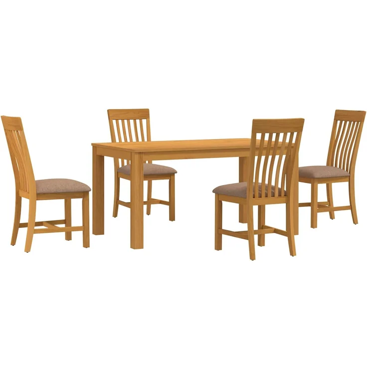 vidaXL Essgruppe RIJSWIJK 5 stk. Grau 150 x 85 x 75 cm 3430356 – Bild 2