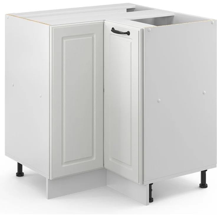 Küchenfront R-Line Weiß Landhaus 59.2 x 71.3 cm Möbelfront für den Eckunterschrank Vicco – Bild 5