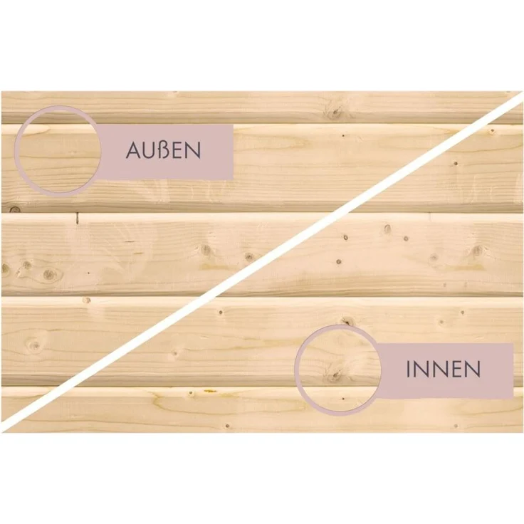 Karibu Sauna Arcadia ohne Ofen in zwei Farben erhältlich naturbelassen – Bild 3