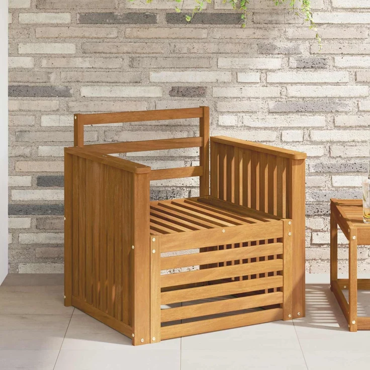 vidaXL Outdoor-Sofagarnitur Natur Massivholz Akazie 3436349 – Bild 1