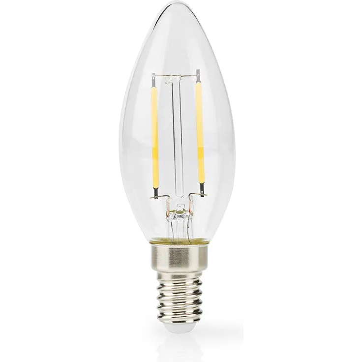 LED-Filament-Lampe E14 | Kerze | 2.2 W | 470 lm | 2700 K | Warmweiss | Retro Style | 1 Stück | Klar