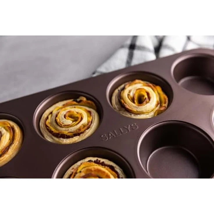 Sallys Muffinform für bis zu 12 Muffins, (12-tlg), hitzebeständig bis 240 °C – Bild 4