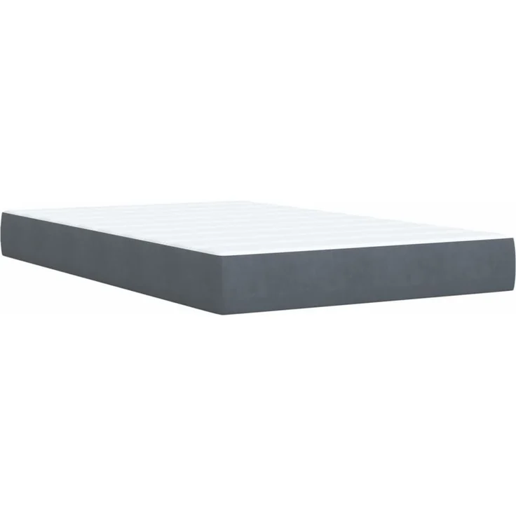 vidaXL Boxspringbett mit Matratze Dunkelgrau 120x190 cm Samt 3289999 – Bild 10