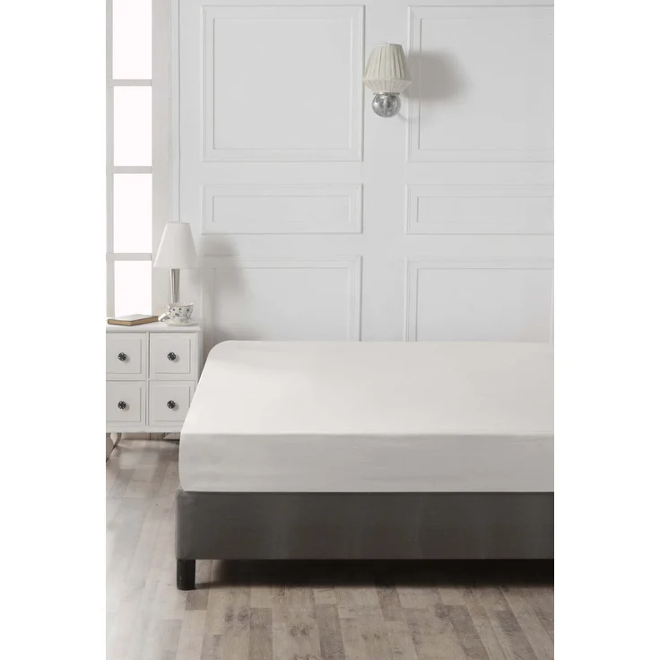 L'essentiel Maison 'White' Ranforce Queen Spannbettlaken (DE), Weiß, 200+30 x 150 cm – Bild 3