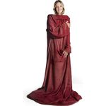 Wohndecke Kuscheldecke mit Ärmeln und Fußtasche, Blumtal