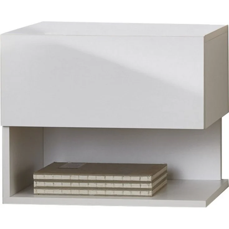 BMG Möbel Nachtschrank Faro 2 grifflose Schublade, wandhängend, links rechts montierbar – Bild 4