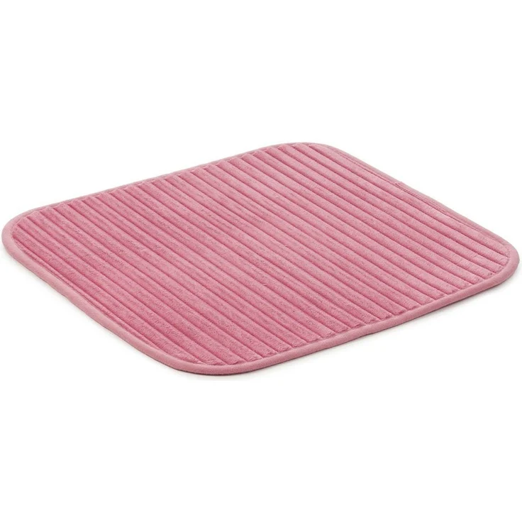 Gözze Badematte Berlin, Höhe 7 mm, rutschhemmend beschichtet, fußbodenheizungsgeeignet, Polyester, rechteckig, Badteppich, Uni Farben, Cord Optik, waschbar – Bild 1
