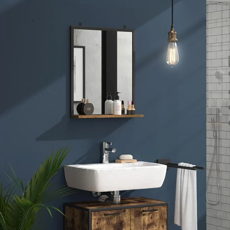 Vicco Badezimmerspiegel Antikholz 50 x 60 cm, Fyrk – Bild 5