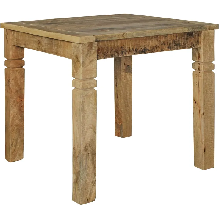 Wohnling Esszimmertisch FB45593 Braun 80 x 80 x 76 cm Mango Massivholz