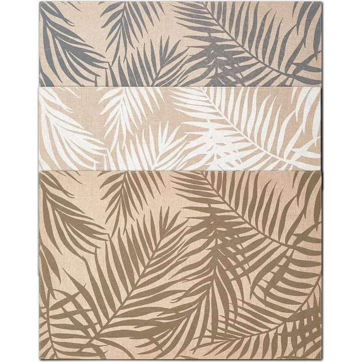 Zeller Present Platzset 'Palme', Polyleinen, grau – Bild 2