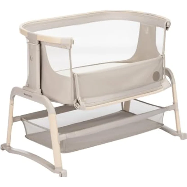 Maxi-Cosi Iora Air 2-in-1 Beistellbett mit Schaukelfunktion, atmungsaktive Stoffe, klappbar, inkl. Matratze & Reisetasche - Classic Beige Eco FR – Bild 5