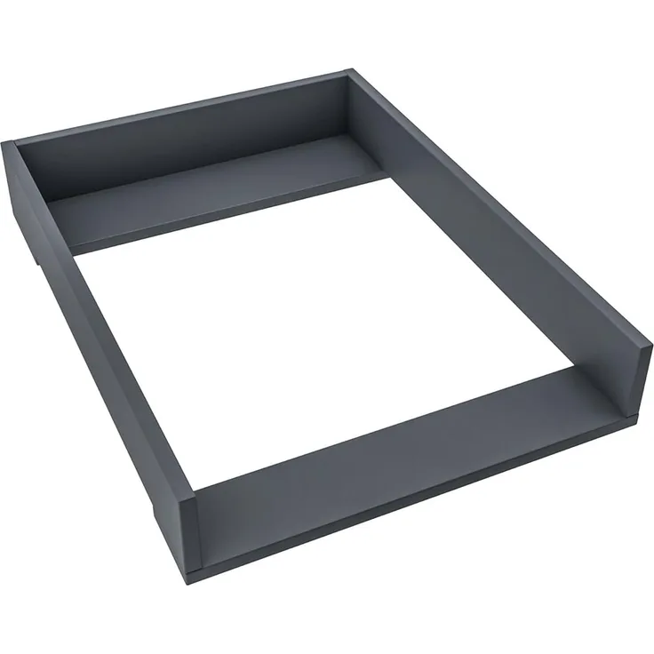 regalik Wickelaufsatz für Hemnes von IKEA, Wickeltischaufsatz für 50 cm Kommoden, Abnehmbar Wickelkommode aufsatz, Gerade Frontplatten, Graphite, 1 mm ABS-Material, 72x54 cm