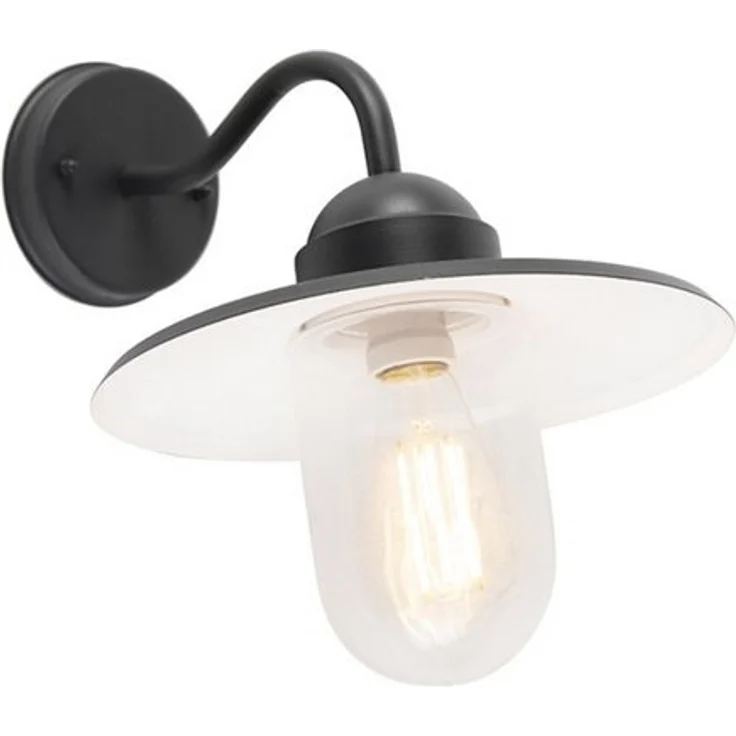 Qazqa Außen-Wandleuchte Kansas, ohne Leuchtmittel, E27, Dunkelgrau, Landhaus, Aluminium, 1-flammig – Bild 4