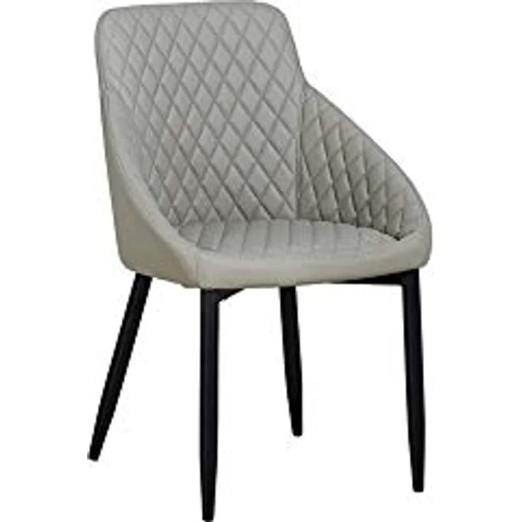 HOME MANIA Homemania Stuhl, Metall, Stoff, Grau, 55 x 55 x 86 cm – Bild 5