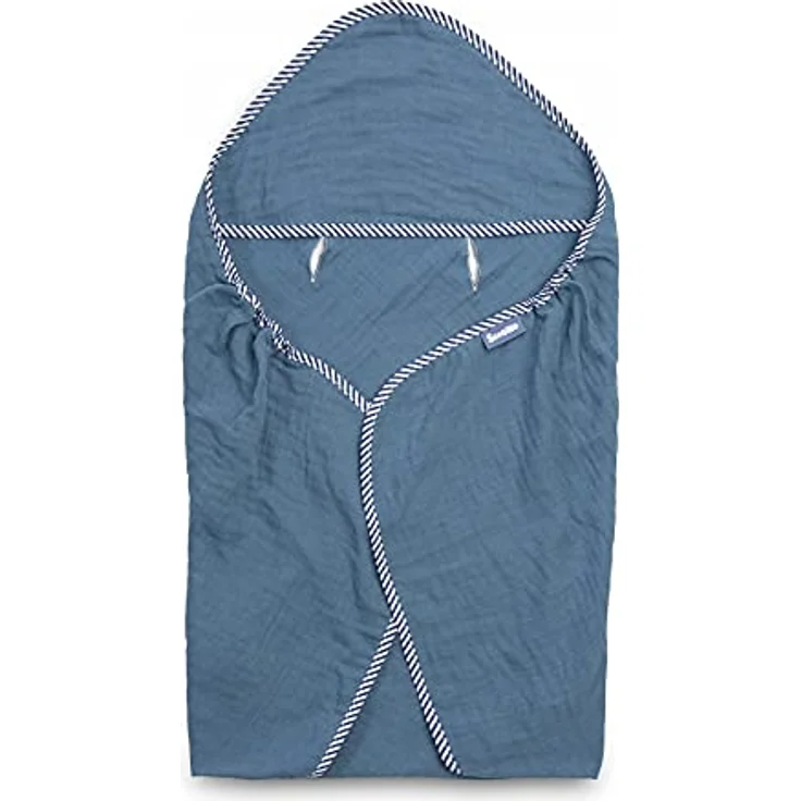 Sensillo Musselin-Bezug für Kinderwagen/Babyschale blau 75x75 – Bild 2