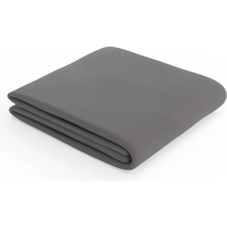 Amazon Basics Jersey Spannbettlaken, 100% Baumwolle, atmungsaktiv, für Matratzenhöhe bis 30 cm, 120 x 200 cm, Dunkelgrau – Bild 2