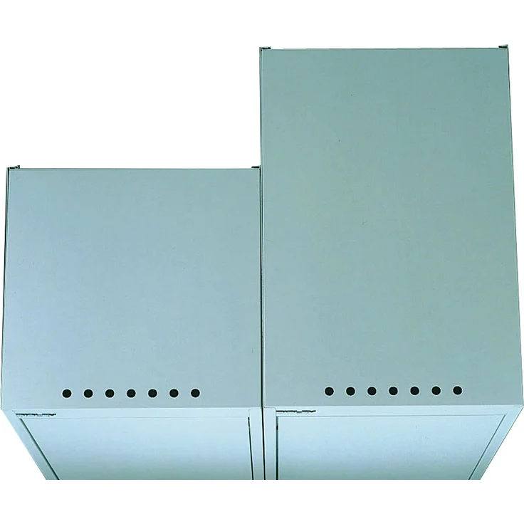 Bisley Garderobenschrank Office mit Schloss aus Stahlblech, 4 Fächer - Spind abschließbar für Sportzeug, Kleidung & Co. - Tiefe: 45,7 cm - Farbe: verkehrsweiß, CLK184-696 – Bild 3
