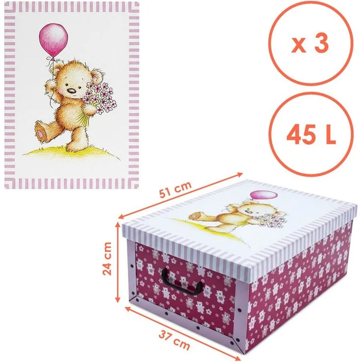 Spetebo Aufbewahrungsbox (Set, 3 St, Aufbewahrungsboxen), Stapelbox Geschenkbox
