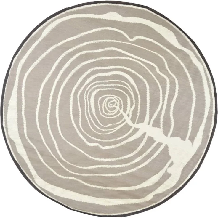 Esschert Design Outdoor-Teppich 170 cm Durchmesser Jahresringe – Bild 1