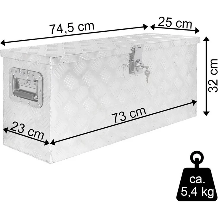 Trucky Anhänger-Deichselbox Truckbox Box Werkzeugkiste Anhängerbox Deichselbox 15 Größen Alumium – Bild 4