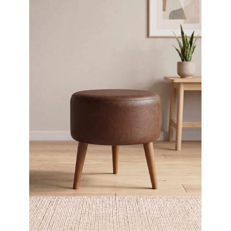 Hanah Home 'Az-Ovl-01-Cvz - Brown' Pouffe, Braun, 40 x 42 x 40 cm – Bild 1