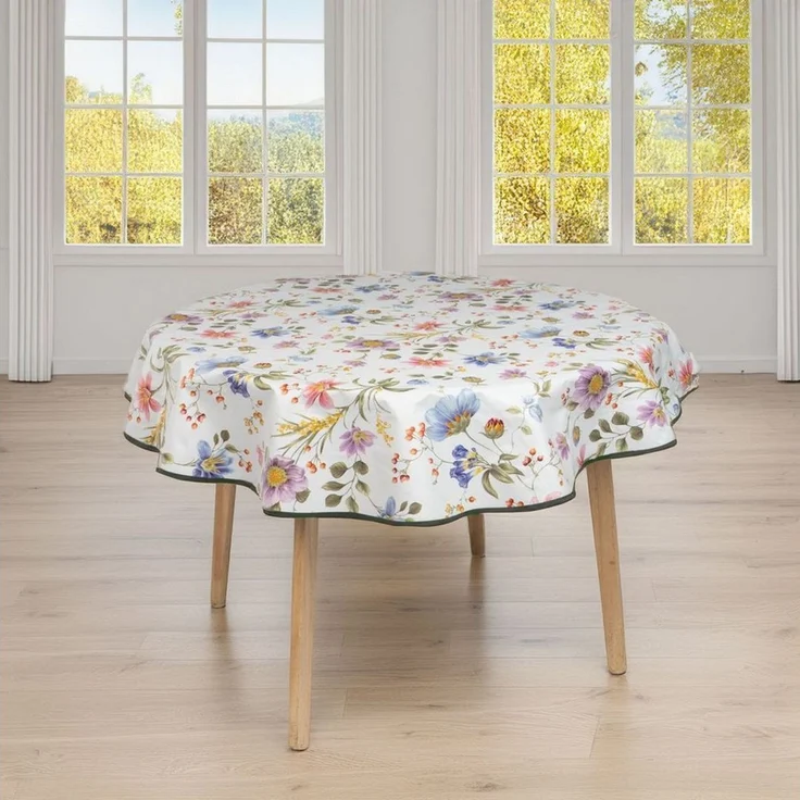 laro Tischdecke rund 140 cm wachstuchtischdecke Tischdecke abwaschbar – Bild 2