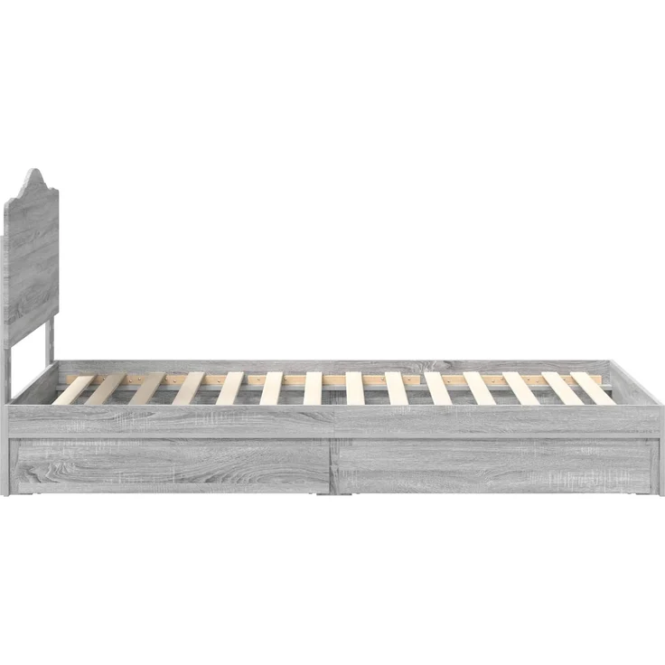 vidaXL Aufbewahrungsbett Graues Sonoma 90 x 190 cm Holzwerkstoff 3413553 – Bild 8