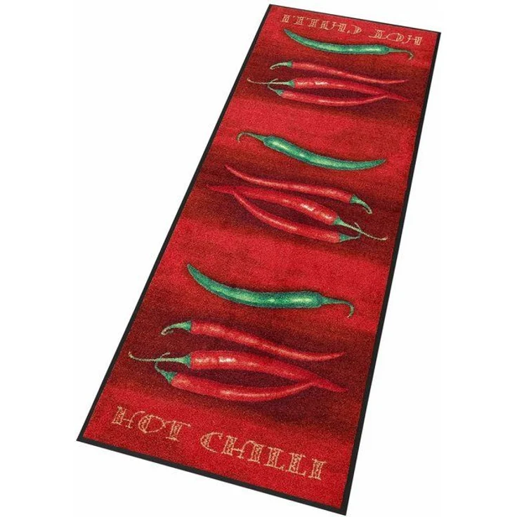 wash+dry by Kleen-Tex Küchenläufer Hot Chili, rechteckig, Höhe: 7 mm, Motiv Chilli, rutschhemmend, In- und Outdoor geeignet, waschbar, Küche – Bild 4