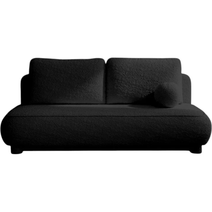 Compleo Schlafsofa Sofa ohne Armlehnen, moderne runde Form, Moderne Couch, Viele Farben zur Auswahl, Breite: 209 cm – Bild 2