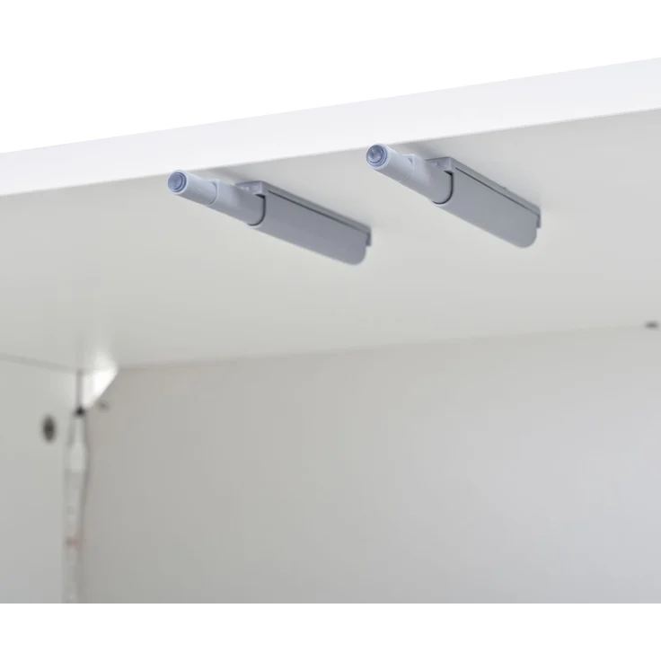 ZUBALIYA Schrank mit LED-Beleuchtung aus Kiefernholz & MDF in Weiß, ideale Lösung für kleine Räume, robuste Verarbeitung, langlebige Materialien, einfache Selbstmontage – Bild 11