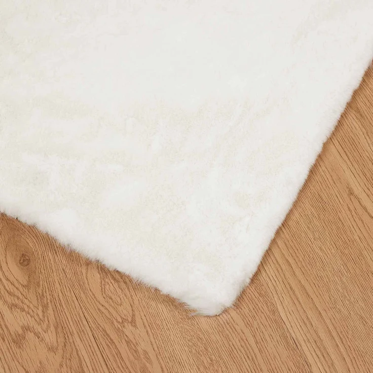 vidaXL Rutschfester Teppich aus Kunstkaninchenfell OLITE Creme 42021654 – Bild 7