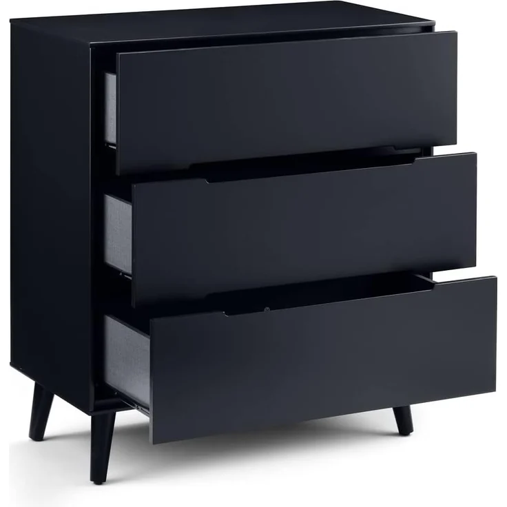 Julian Bowen Alicia Kommode mit 3 Schubladen in Anthrazit ist eine moderne und elegante Aufbewahrung für dein Schlafzimmer – Bild 4