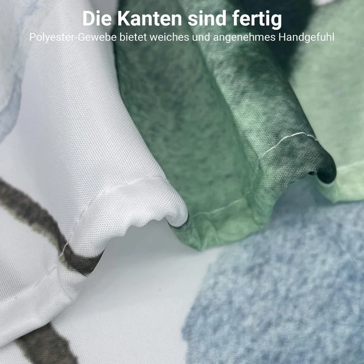 Duschvorhang 180x180cm Blattmuster Wasserdicht Waschbar 12 Ösen Badezimmer – Bild 5