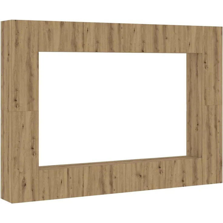 vidaXL 8-tlg. TV-Schrank-Set Wandmontage Artisan-Eiche Holzwerkstoff 3328978 – Bild 2