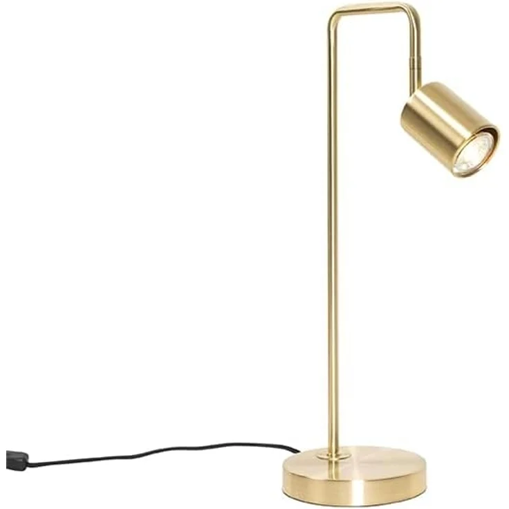 Qazqa Tischleuchte Java, ohne Leuchtmittel, GU10, Gold/Messing, Modern, Stahl, 1-flammig – Bild 8