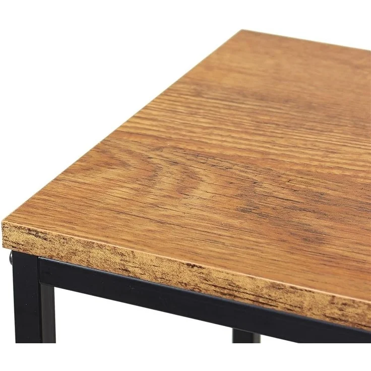Standregal "Klassik" aus Metall, schwarz & Holz, 3 Ebenen, Bücherregal – Bild 5