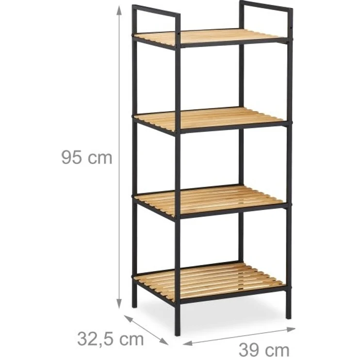 Standregal aus Bambus & Metall – Bild 4