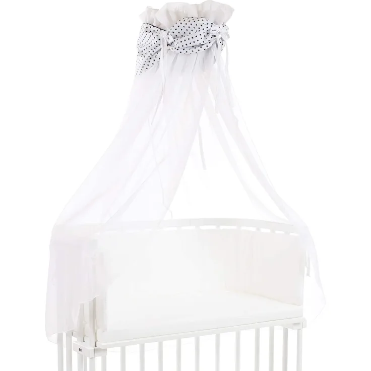 babybay Himmel Organic Cotton mit Schleife passend für alle Modelle, weiß Sterne blau