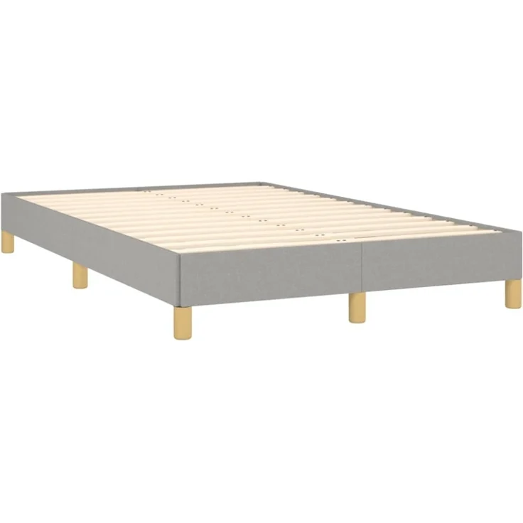 vidaXL Bettgestell ohne Matratze Hellgrau 120x190 cm Stoff 3269612 – Bild 6