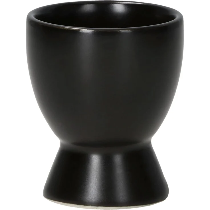 MamboCat Eierbecher 8x Nero Eierbecher schwarz Steingut Frühstück Brunch Buffet – Bild 6