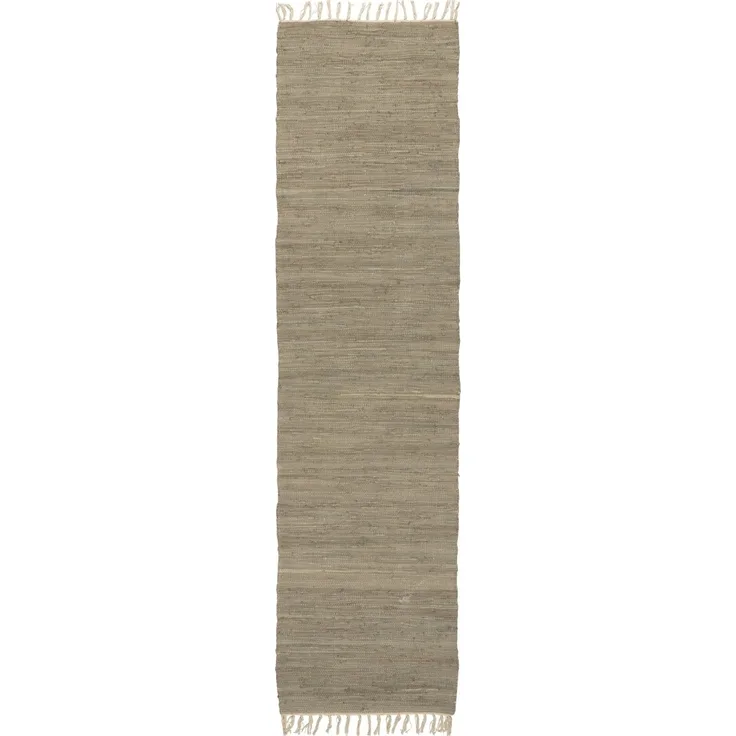 Ib Laursen - Teppich Läufer Wohnraum 60x250cm Baumwolle Braun Grau 65031-00