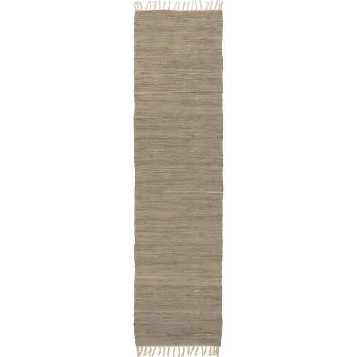 Ib Laursen - Teppich Läufer Wohnraum 60x250cm Baumwolle Braun Grau 65031-00