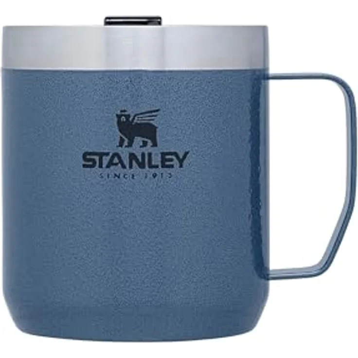 Stanley Classic Legendary Vakuumbecher aus Edelstahl mit Vakuumisolierung in Hammertone Lake 0,35l, Maße: 10,8cm x 9,9cm x 12cm, 673510 – Bild 1