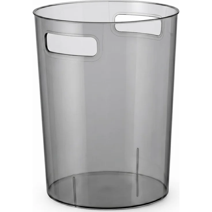 Sinoba Papierkorb 888 Transparent aus PET Mülleimer 27 cm 8 Liter | Smoke – Bild 1