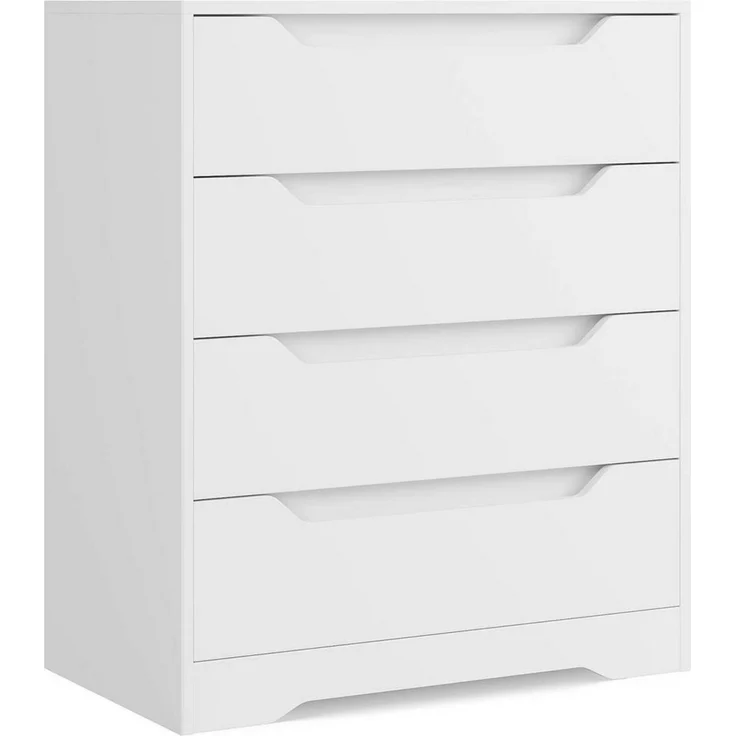 HOMECHO Kommode, Sideboard Weiß Schubladenschrank mit 4 Schubladen – Bild 3