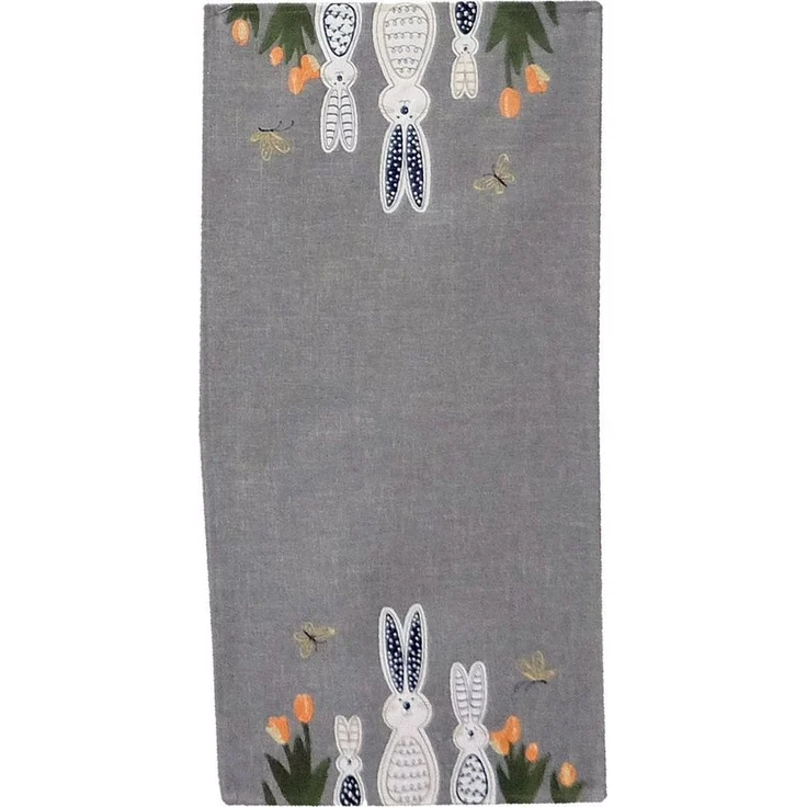 matches21 HOME & HOBBY Tischdecke Tischläufer ANDREA Stick Applikation Osterhasen Polyester 40 x 85 cm (1-tlg), Pflegeleicht & waschbar bei 30 °C – Bild 4