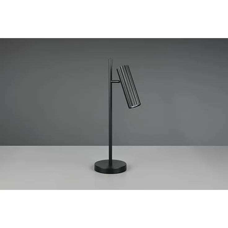 Große Tischlampe SOKA Metall Schwarz mit schwenkbarem Spot, Höhe 50cm – Bild 5