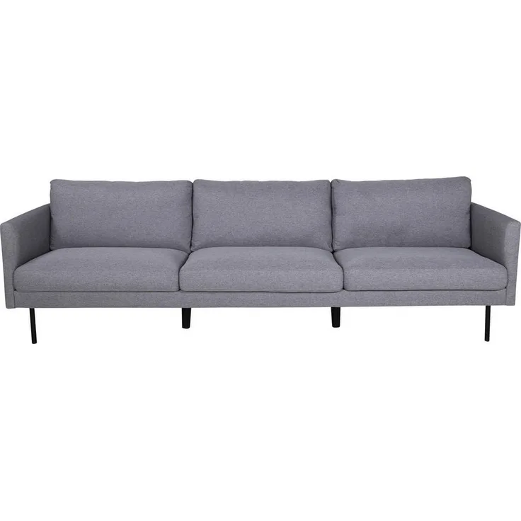 Livetastic 3-Sitzer-Sofa, Grau-Schwarz, Metall/Textil, 260x78x80 cm für Wohnzimmer